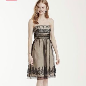 DB Strapless Tulle Dress with Caviar Beading